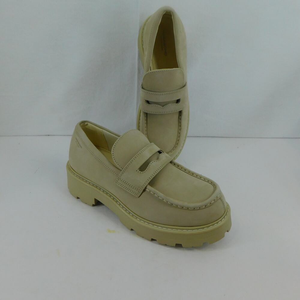 Vagabond Womens Tan Suede Leather Chunky Loafers Slip-on Size 8 New Shoes - Picture 3 of 11